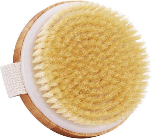 Dry Brushing Body Brush - Natural Bristle Body Exfoliator Scrub Skin Brush for Bath and Body Works…