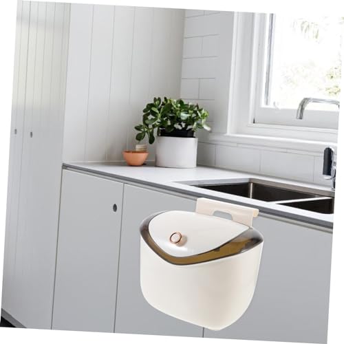 Caneca de basura rectangular para cocina con tapa y montaje en pared miniatura 5