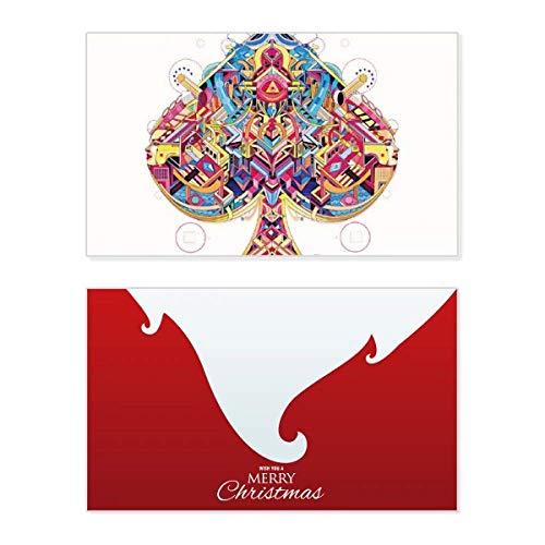 Carte de Noël et jeu de cartes Spade au motif géométrique rétro pour vos fêtes