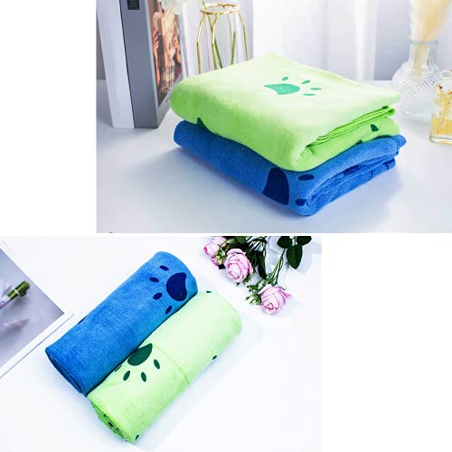 bangminda Hundehandtuch, 2 Pack Großer Weich Hunde Handtuch, Microfiber Schnelltrocknend Warm Haustierhandtuch Hunde-Badehandtuch für Hunde Katzen 140 x 70 cm