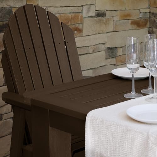 Image of Highwood 5 Piece Hamilton Square Counter Height Dining Set, Weathered Acorn