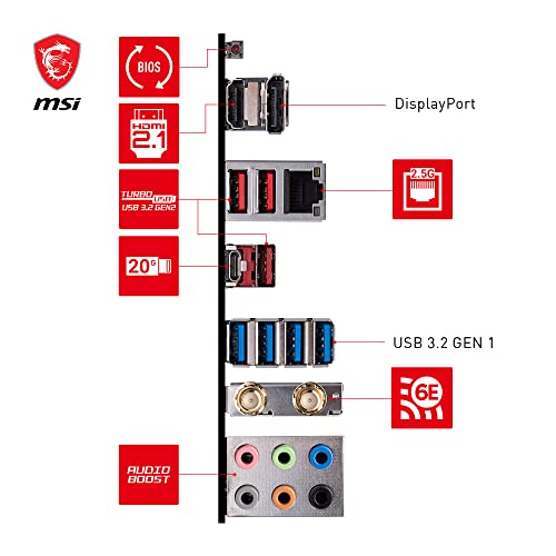 image for MSI B650 GAMING PLUS WIFI Motherboard, ATX - Supports AMD Ryzen 7000 S