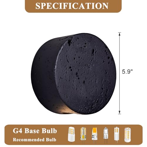 Aplique de pared moderno con iluminación indirecta de travertino 6