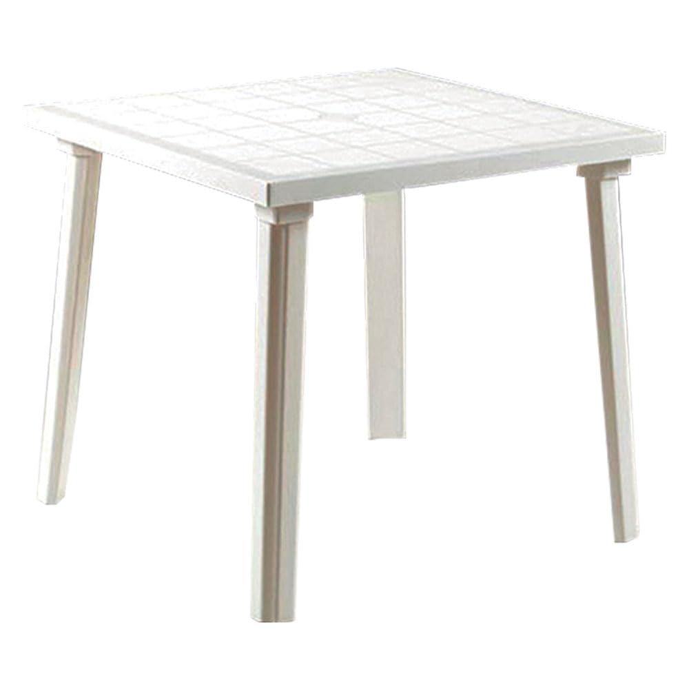 Bica 59 Weekend Tavolo, polipropilene, Bianco, 80x80x72 cm