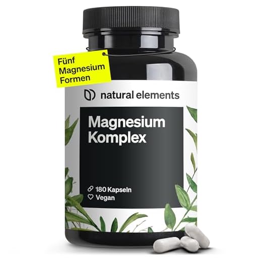 Magnesium Komplex - Premium: Aus 5 hochwertigen Verbindungen - 400mg elementares Magnesium pro Tagesdosis - Laborgeprüft, vegan, hochdosiert