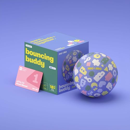 Bouncing Buddy – Der perfekte Spielball für Kleinkinder (5, 12,7 cm) | Fördert Motorik & Koordination | Weicher, langlebiger Kautschuk | Sicher & Pflegeleicht | Für drinnen & draußen Blueberry
