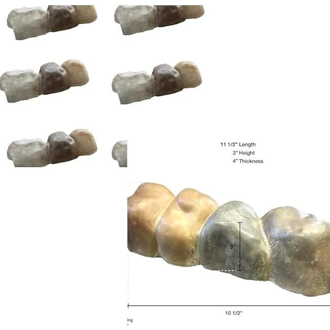 10 Pcs 12 Inch Long Concrete Rock Edging Garden Borders and Edging Landscaping Imitation Stone Lawn Garden