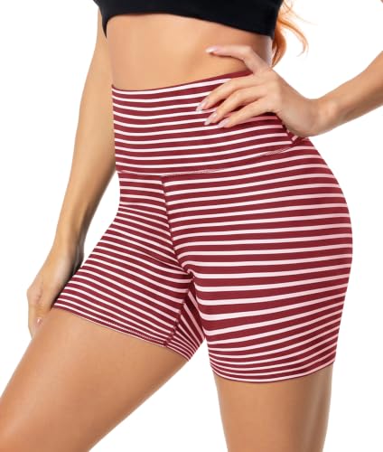Image of FULLSOFT High Waisted Biker Shorts for Women-5 inch Tummy Control Fitness Athletic Workout Running Yoga Gym Shorts