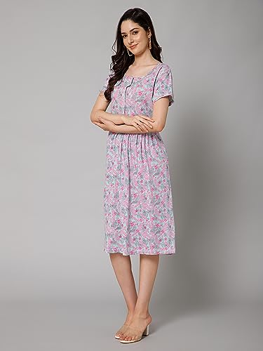 Image of ZELENA Cotton Zipless Maternity Nursing Dress