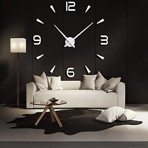 FASHION in THE CITY 3D DIY Wall Clock Creative Design Mirror Surface Wall