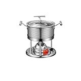 IUYIXWFP Edelstahl 3-in-1-Fondue-Set-ideal für Schmelzenkäse, Schokolade, Butter und Mor