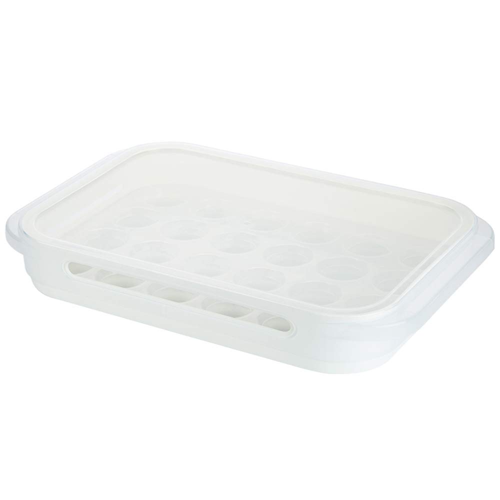 24 Egg Storage Box With Ventilation Holes, High-Quality Non-Chlorine-Resistant Plastic Material, Large-Capacity Surface Smooth Groove Design, Easy To Carry