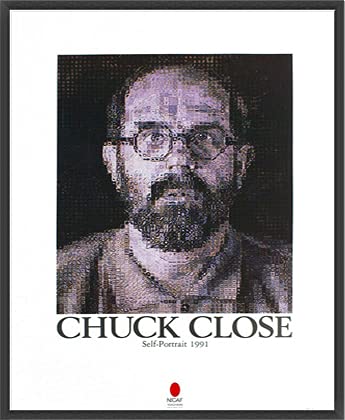 Amazon.co.jp: ポスター チャック クロース セルフポートレイト 1991