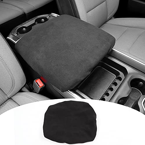 CheroCar for RAM Center Console Armrest Pad Cover Pickup Trucks Armrest Protector for 1993-2020 Dodge RAM 1500 2500 3500 4500 5500, Interior Accessories, Black Soft