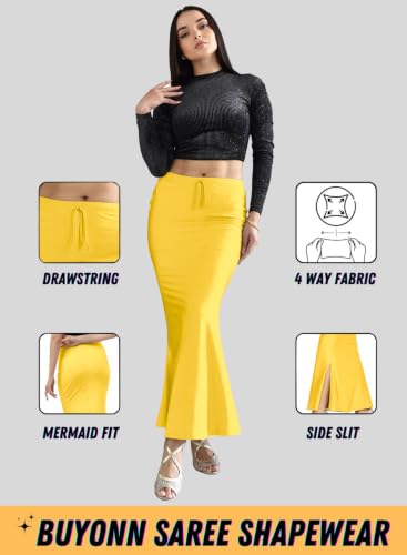 Image of Saree Shapewear Petticoat for Women | Stretchable Saree Shaper | Shapewear for Saree | Petticoat Innerwear | Saree Skirt for Women | Shape Wear for Dresse & Sarees
