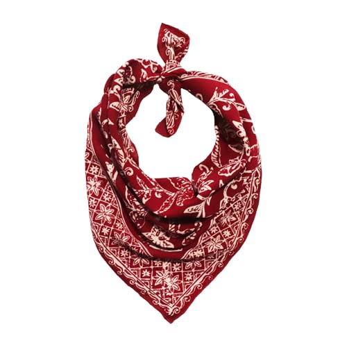 Hand Dyed Batik Bandana, 100% Soft Cotton, Cherish, Red White, Hair Scarf Wrap4