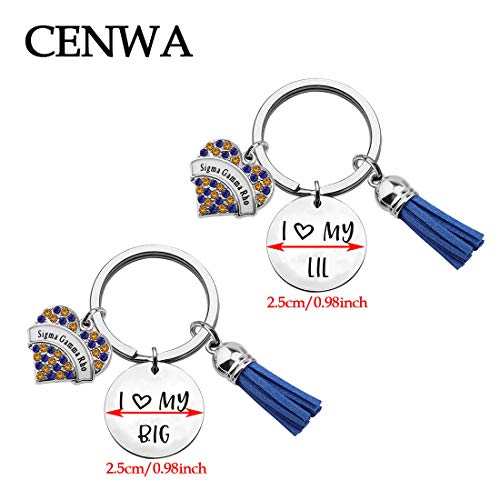CENWA I Love My Big/Lil Keychain Set Sorority Gift For Soror Sisters2