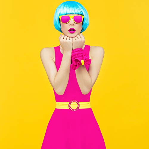 HESTYA 4 Pcs 80s T Shirt Clips 80s Accessories for Women Plastic Dress Scarf Ring Fashion Shirt Clips for Women Clothing3