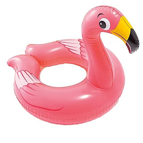 KRIDEZ Animal Shaped Swim Tube Inflatable Kiddie Pool Water Float Ring Boat for Kids Swimming Floating Duck Shape (Multicolor)