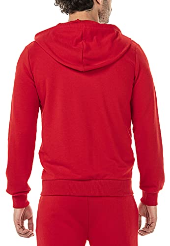 Pull à Capuche pour Homme Hoodie Veste de survêtement Fermeture éclair Premium Basic Rouge XXL - Image 8
