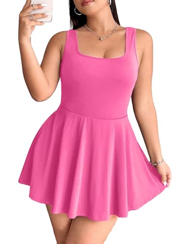 Image of Women's Play Dress, Short Sleeve Mini Skirt with Pockets, Black, Size XL