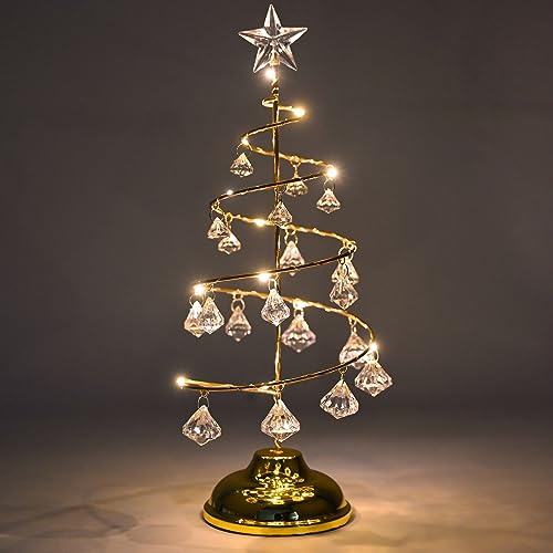 TSLBW Luces de Cristal para el Árbol de Navidad Árbol de Navidad de sobremesa...