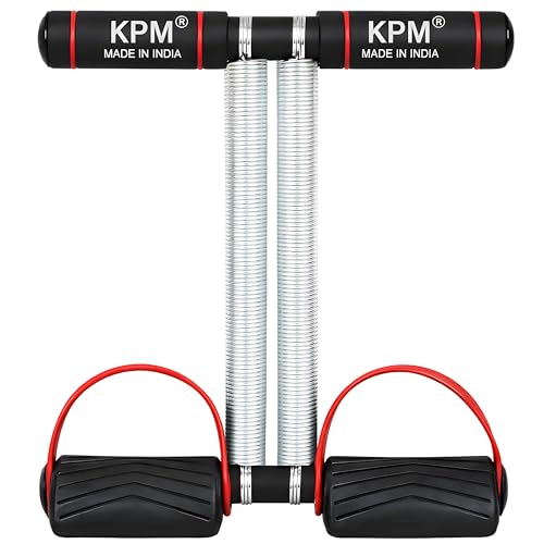 Image of KPM India's No.1 Tummy Trimmer Double Spring Ab Exerciser with Foot Pedals & Anti-Slip Foam Handles, Full Body Home Workout Equipment for Abs, Arms, Legs & Core Fitness (Made in India)
