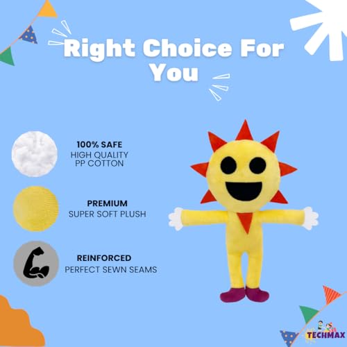 Image of Customized Text Standing Sun Sprunki Plush Toys
