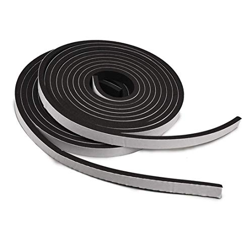 TamBee Weather Stripping Foam Tape 1/2 Inch Wide X 1/4 Inch Thick,High Density Foam Strip Self Adhesive Weatherstrip Insulation Foam Rubber Seal Strip 26 Ft(2 Rolls of 13 Ft Each)