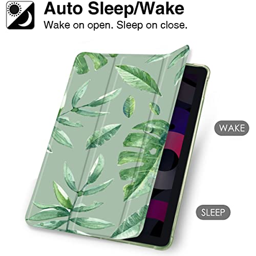 MAYCARI Art Pulm Leaves Cute iPad Pro 11 inch Case - Support Auto Sleep/Wake, Soft TPU Back Protective Case - Image 3