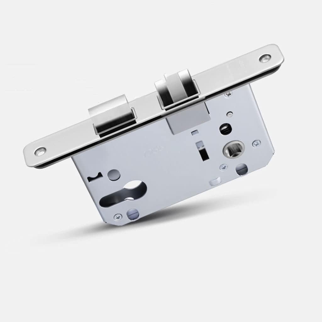 Door Knob Lever Mute Door Lock Solid Wood Door Levers Double Tongue Lock Door Handle with Key/Without Key for Bedroom Door Lock with Handle (Color : Gold with Key)