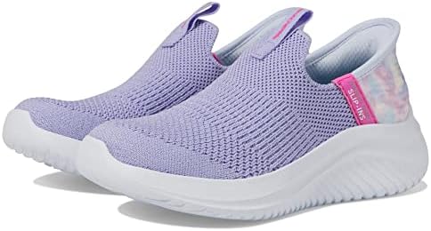 Skechers Kids Girls Ultra Flex 3.0-Colory Wild Sneaker, Lavender/Multi, 4 Big Kid | Image 3