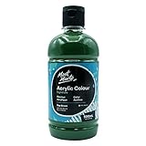  Mont Marte Signature Pintura acrílica verde savia, 500 ml, acabado semimate, apta para lienzo, madera, tela, cuero, cartón, papel, tablero DM y manualidades