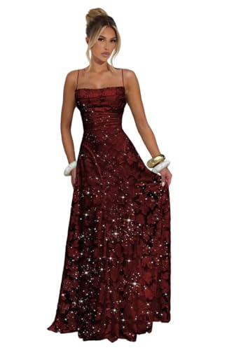 Dessiny Women's Tule Heart Full of Love Beach Dress Long 2025 Spaghetti Straps Lace Maxi Dresses Evening Party Gowns DE490