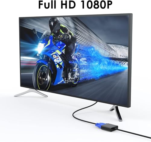 Image of 100FIT DP to VGA Adapter, HDMI to VGA 1080P Converter, Compatible with Computer, Desktop, Laptop, PC, Monitor, Projector, HDTV (DP to VGA)