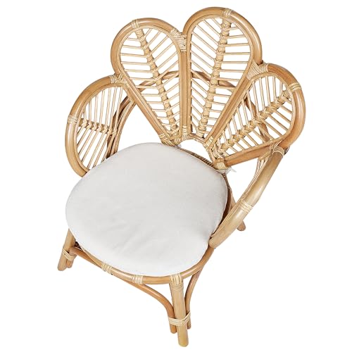 Beliani Peacock Kids Chair Boho Indoor Rattan Seat Natural Florentine II - Image 7