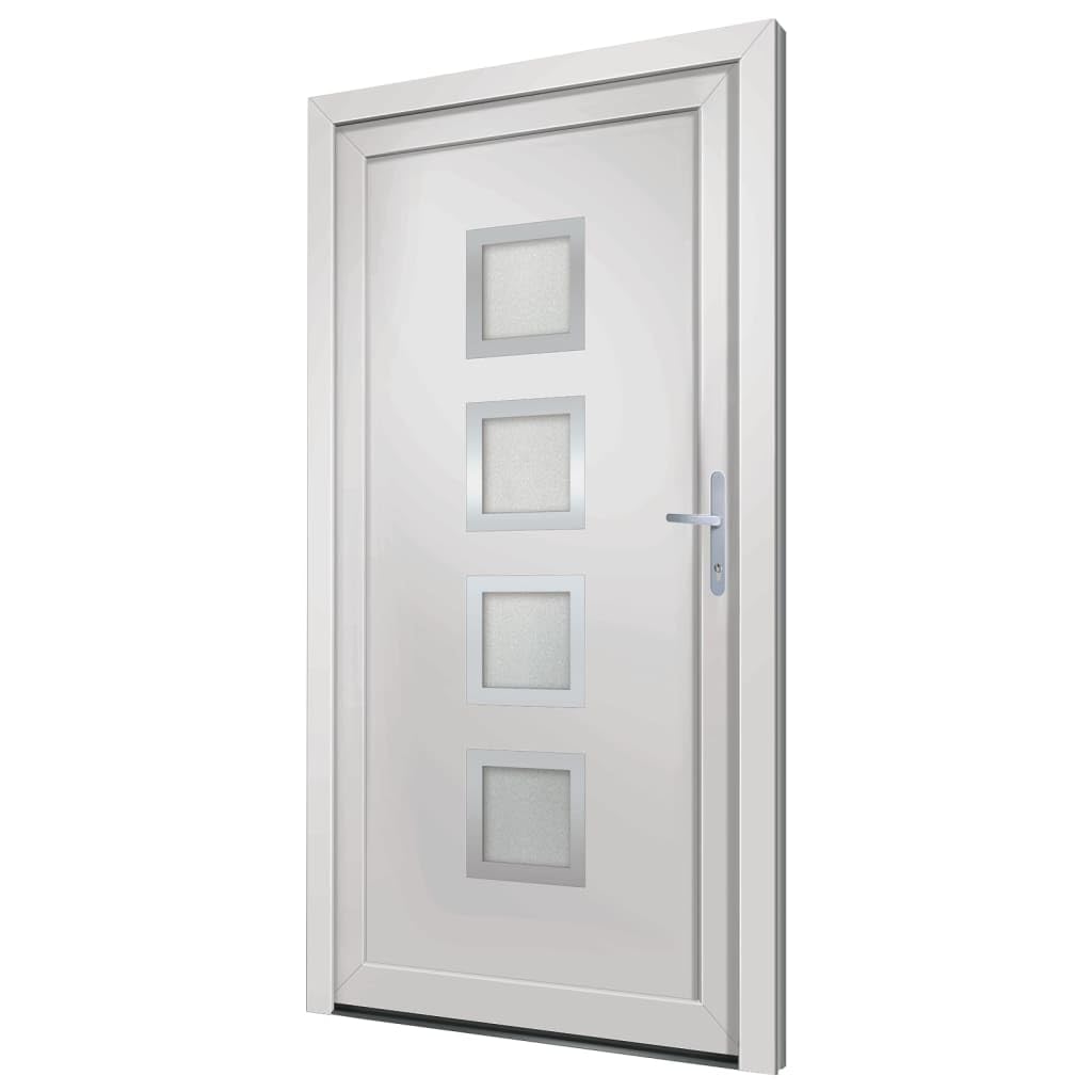 Porte d entrée blanc 98x190 cm PVC