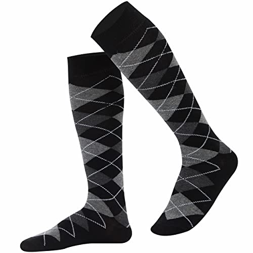 Image of Mysocks Unisex Knee High Long Socks Argyle