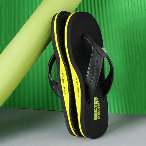 Image of DOCTOR EXTRA SOFT Thong Arch Support Ortho Slippers for Mens| Orthopedic Diabetic & Stylish| Lightweight Comfortable & Casual| Cushion Anti-Skid Bedroom Daily Use House Flip-Flops Gents Boys NEW-D-38