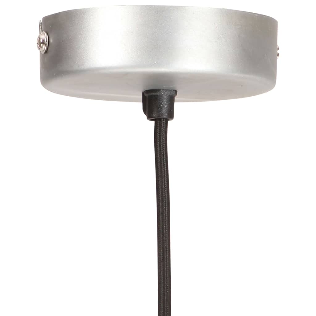 vidaXL Hängelampe Industriestil Pendelleuchte Deckenlampe Pendellampe Industrielampe Deckenleuchte Hängeleuchte Lampe Leuchte 25W Silbern Rund 19cm E27