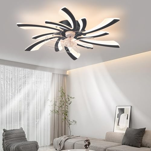 Plafonnier encastré ventilateur de plafond intelligent moderne pour chambre et salon