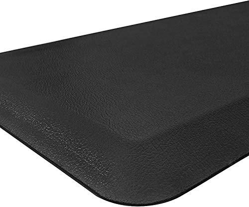Pauwer Oversized Anti Fatigue Comfort Floor Mat for Kitchen Standing Desk 4/5 Thick Cushioned Kitchen Floor Mats Runner 20x72 Long Non Slip Kitchen Rug Waterproof Comfort Standing Mats, Black