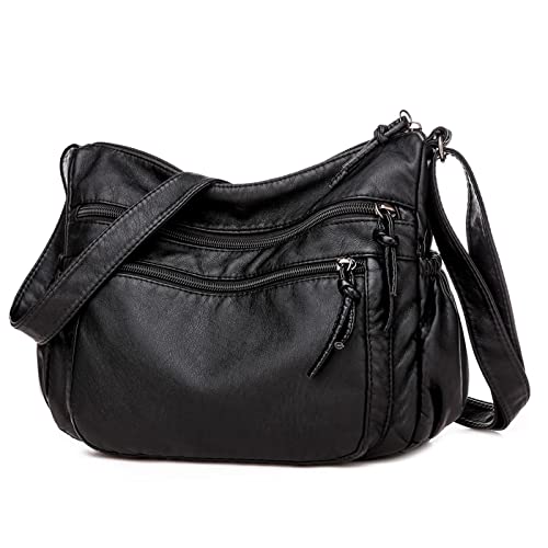 Soft Leather Bags For Women, Retro Shoulder Bags, Simple Crossbody Bags, Dumpling Bags, Fashion Trendy Bags