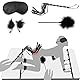 BDSM Fesseln Sex Set Perfekt Bondage Set 26 Stück,Handschellen Sex Bett Analplug Anal Dildo Penisring,Choker Nippelklemmen Nippelsauger Augenmaske Peitsche Knebel