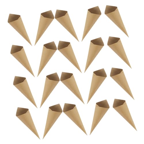 Cabilock 120pcs Wedding Kraft Paper Petal Cones Dried Flower Petals Decor for Parties Large Confetti Cones Diy for Wedding Favors