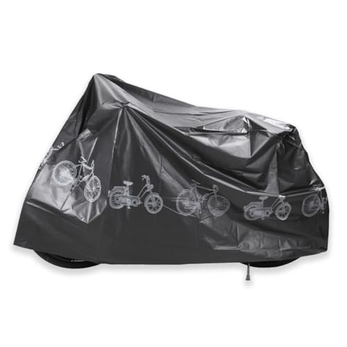 FACAIIO Funda impermeable para bicicleta, bicicleta de montaña o moto. Protección impermeable de poliéster a prueba de polvo, 200 x 110 cm, color negro
