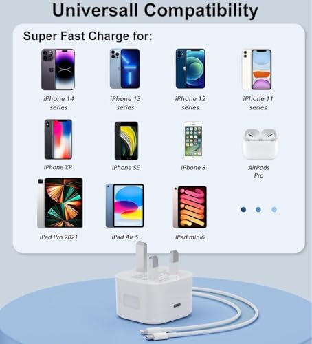 Image of 2 Pack 20W USB C Charger with 2m USB C to Lightning Cable
