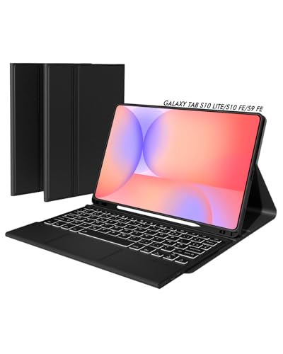 Doohoeek Coque avec Clavier pour Samsung Galaxy Tab S10 Lite 10.9 Pouces 2025 / S10 FE / S9 FE / S9 11