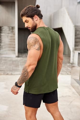 Image of COOFANDY Men Workout Tank Top 2 Pack Gym Bodybuilding Sleeveless Muscle T Shirts