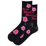 Hot Sox Women's Fun Occupation Crew Socks-1 Pair Pack-Cute & Funny Mother's Day Novelty Gifts, Not The Worst Mom (Black), 4-10
